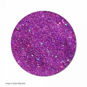 Purple glitter in a circular form.