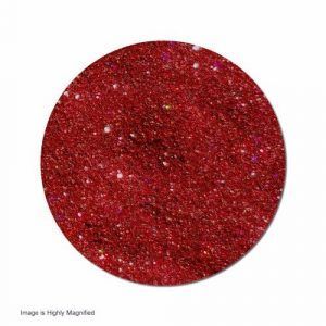 Red glitter in a circle.