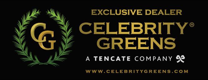 Celebrity Greens logo on a black background. Includes the letters 