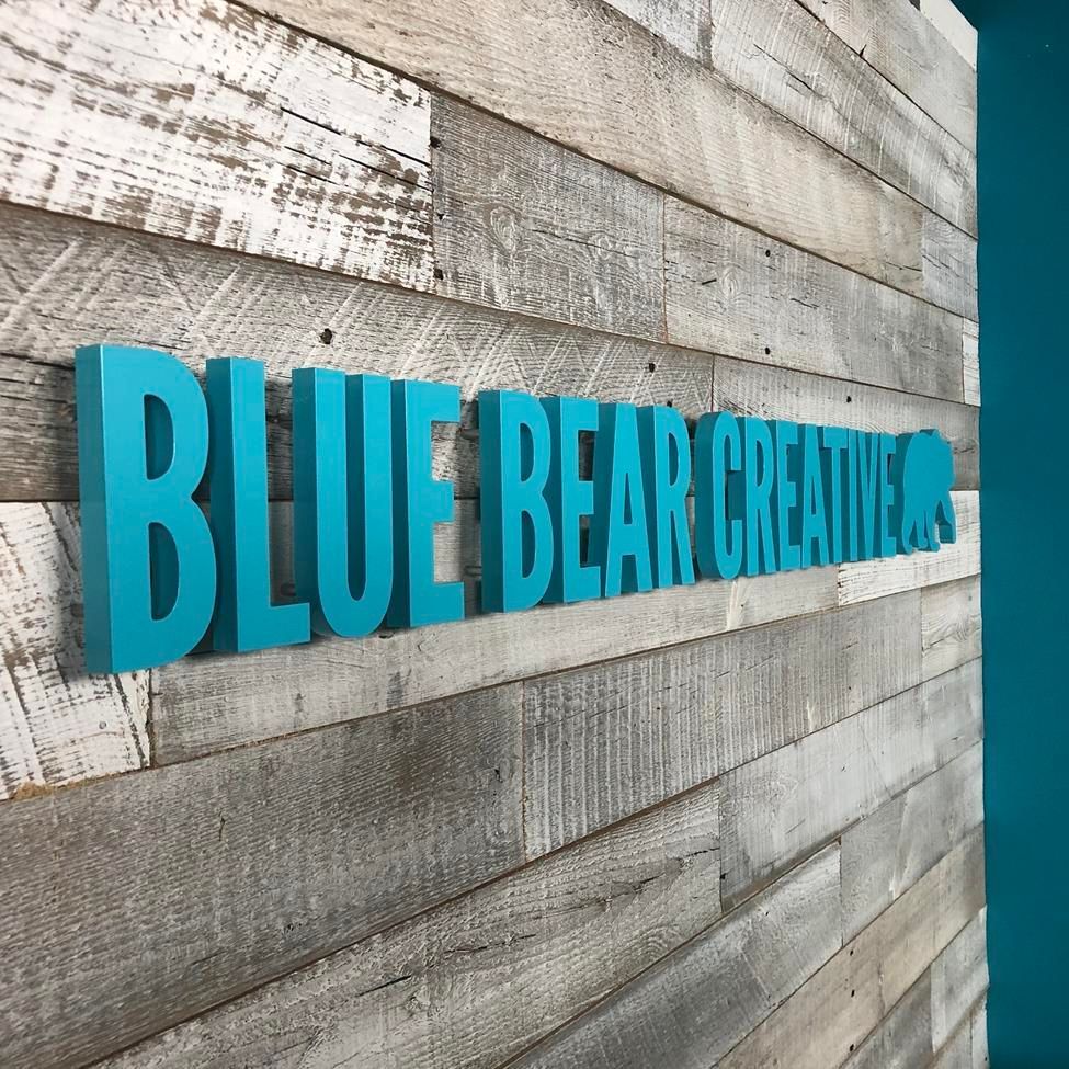 Blue Bear Creative Cut Dimensional Acrylic Brand Décor Custom Paint Finish