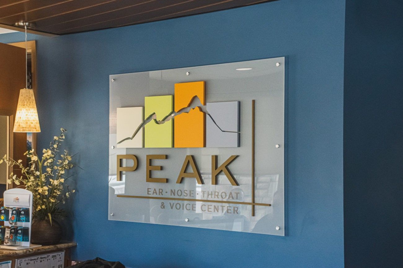 Cut Dimensional Acrylic Custom Painted on Standoff Mount Floating Acrylic Panel with Etched Glass Effect Cut Dimensional Acrylic Custom Painted on Standoff Mount Floating Acrylic Panel with Etched Glass Effect