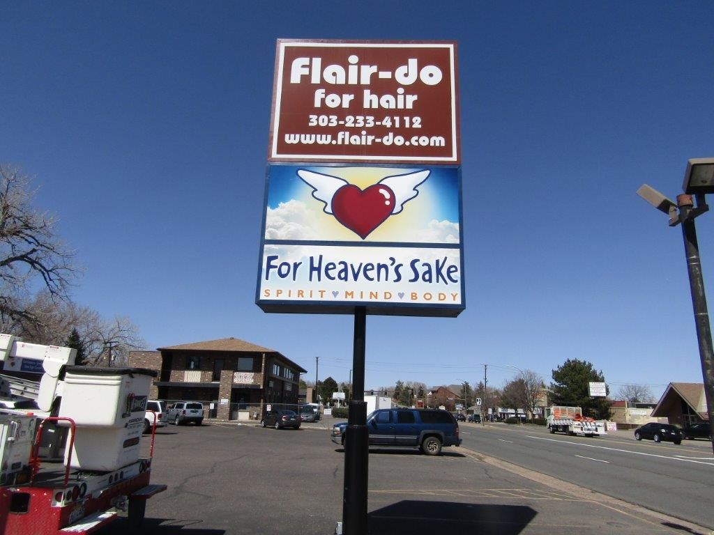 Illuminated Pole Sign Multi Tenat Faces Lakewood Colorado LED Retrofit Illuminated Pole Sign Multi Tenat Faces Lakewood Colorado LED Retrofit