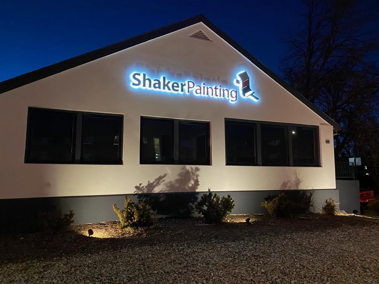 Halo Illuminated LED Channel Letters Shaker Painting Denver Colorado Halo Illuminated LED Channel Letters Shaker Painting Denver Colorado