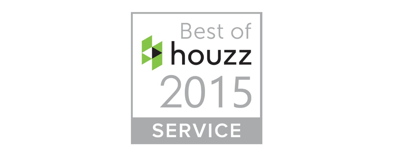 Best of Houzz 2015 Service award badge with green and gray logo