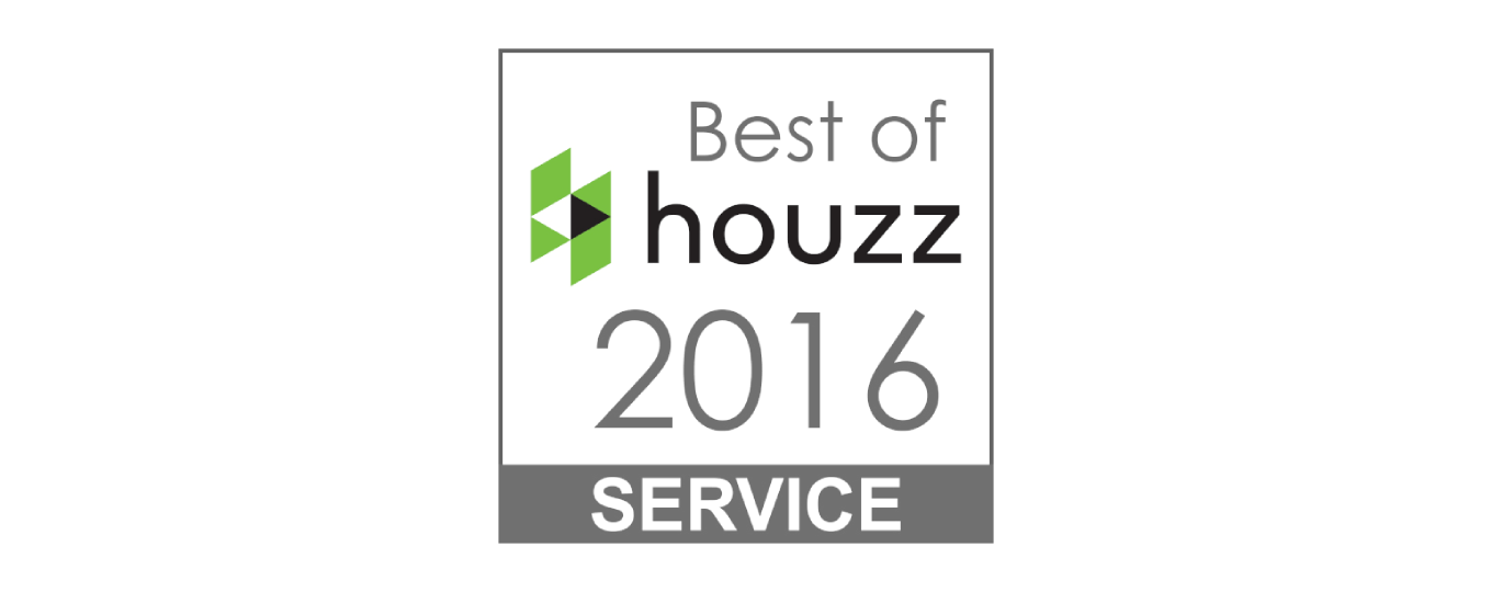 Best of Houzz 2016 Service award badge with green and gray logo
