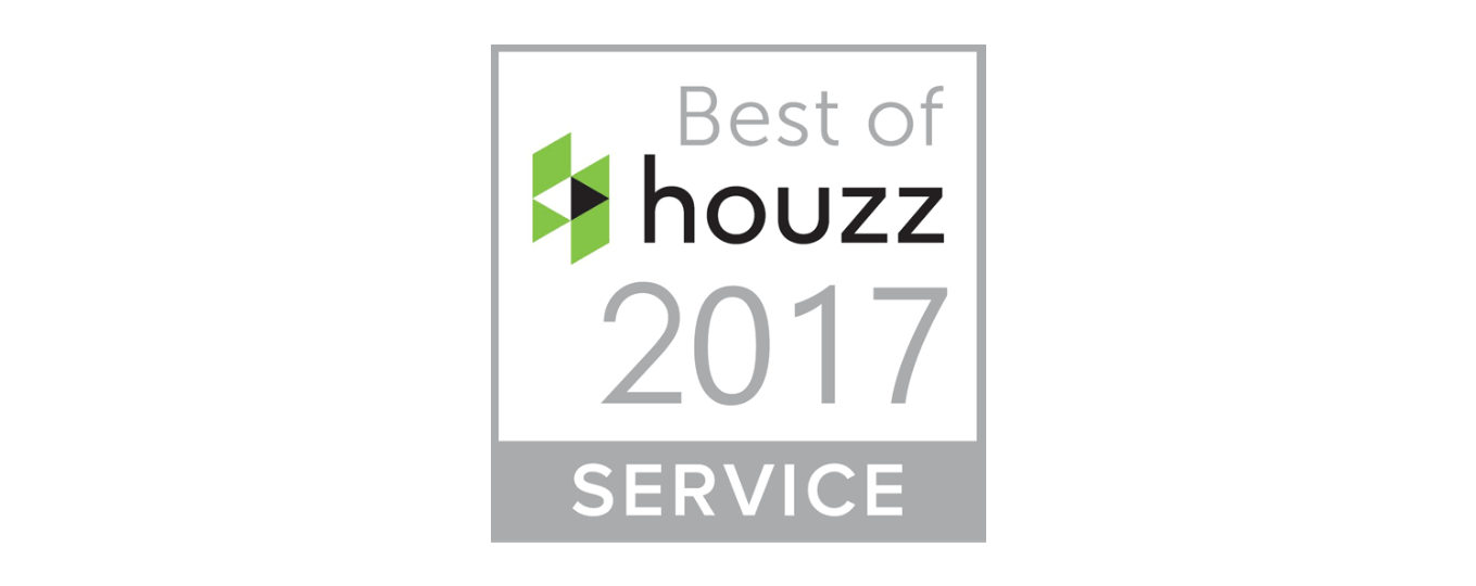 Best of Houzz 2017 Service award badge with green and gray design