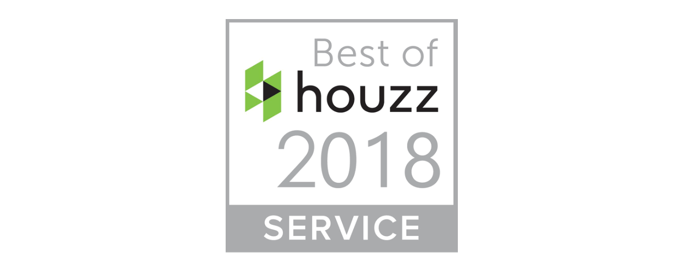 Best of Houzz 2018 Service award badge with green and gray logo