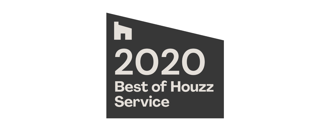 Houzz 2020 Best of Houzz Service award logo in black and white