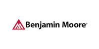 Benjamin Moore logo with red triangle icon and black text on white background