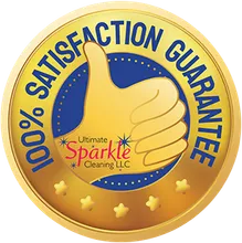 Gold badge with thumbs up,