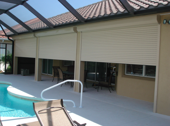 A house with a swimming pool in the backyard