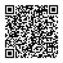 QR code with black and white squares.