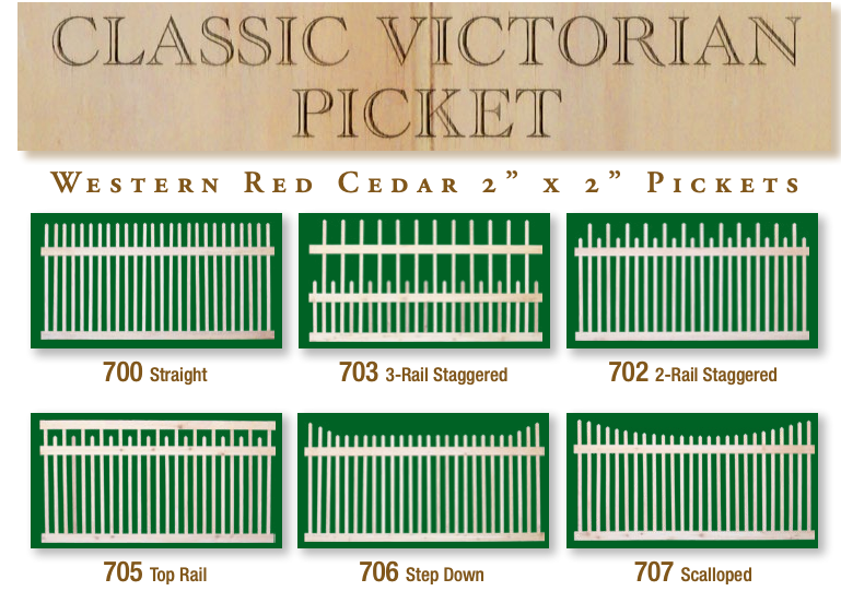 Classic victorian picket western red cedar 2