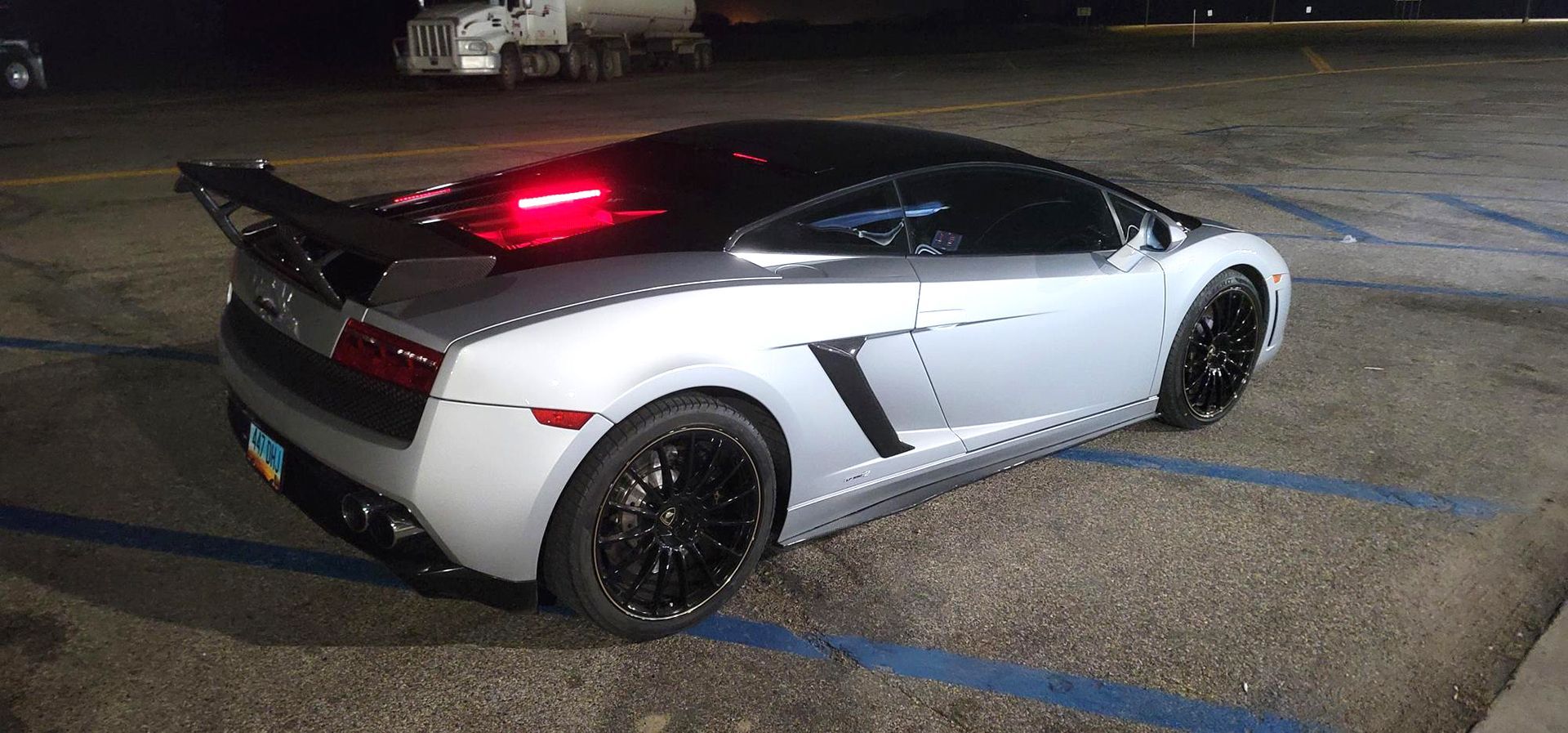 Right side of a repaired Lamborghini