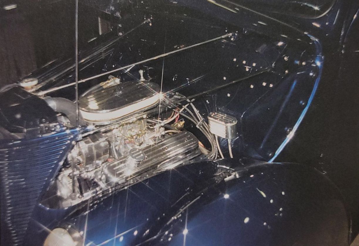 Engine of a vintage car