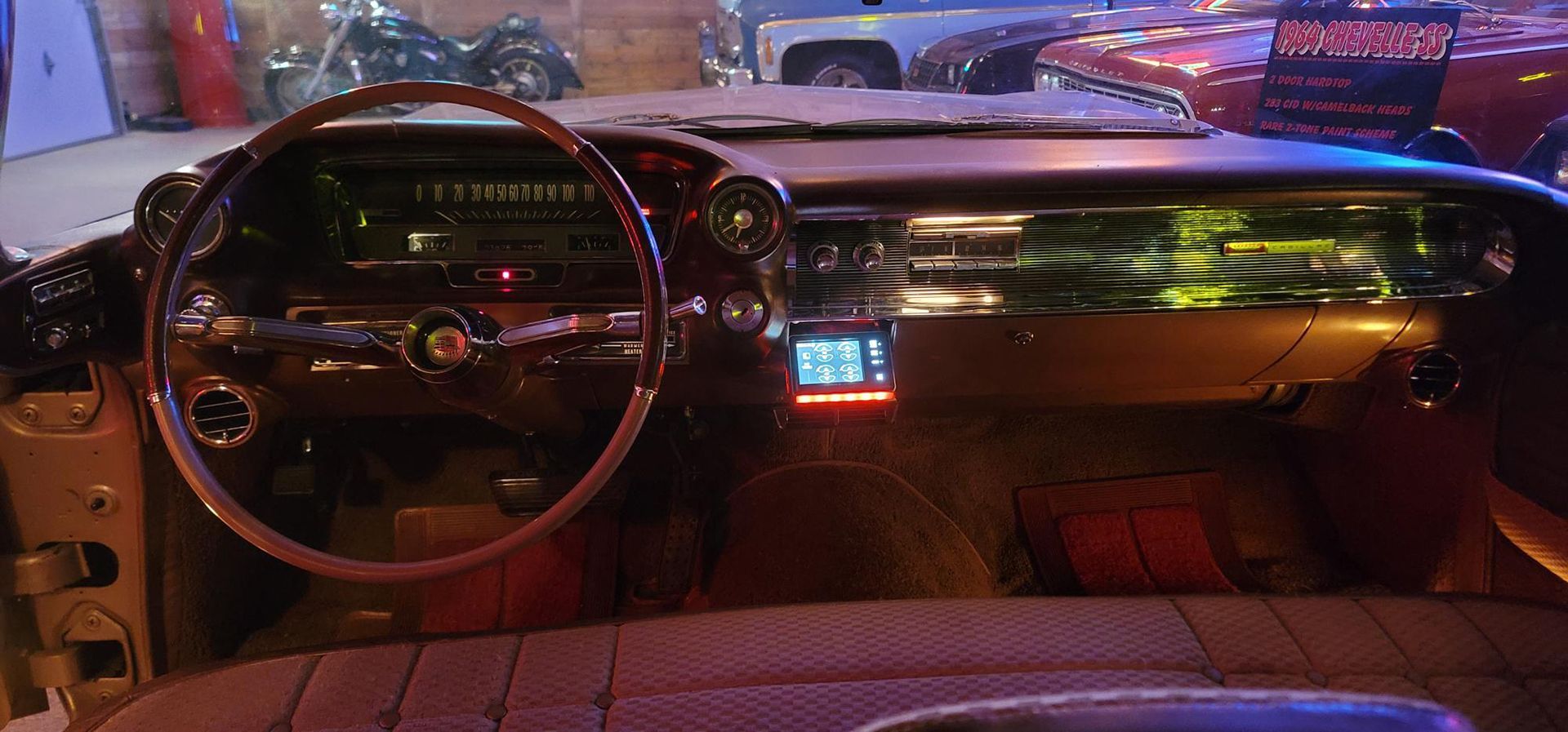 Steering wheel of a vintage car