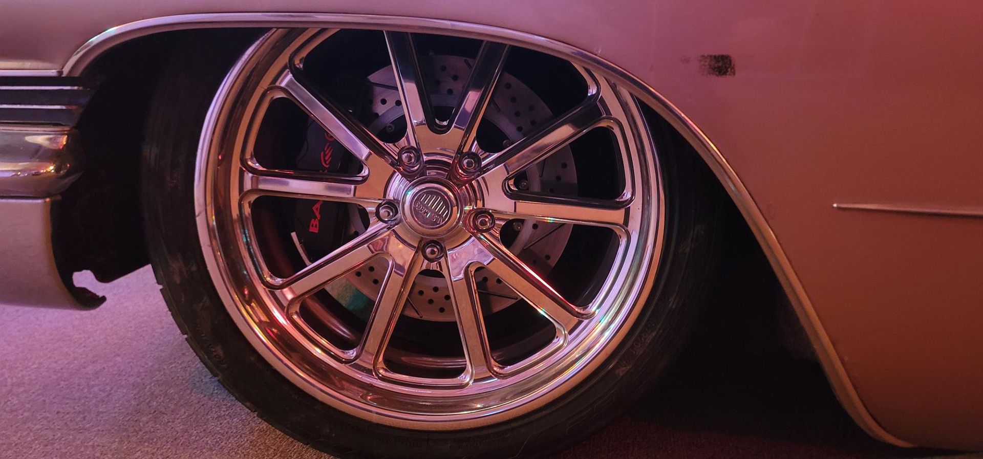 Wheel of a vintage car