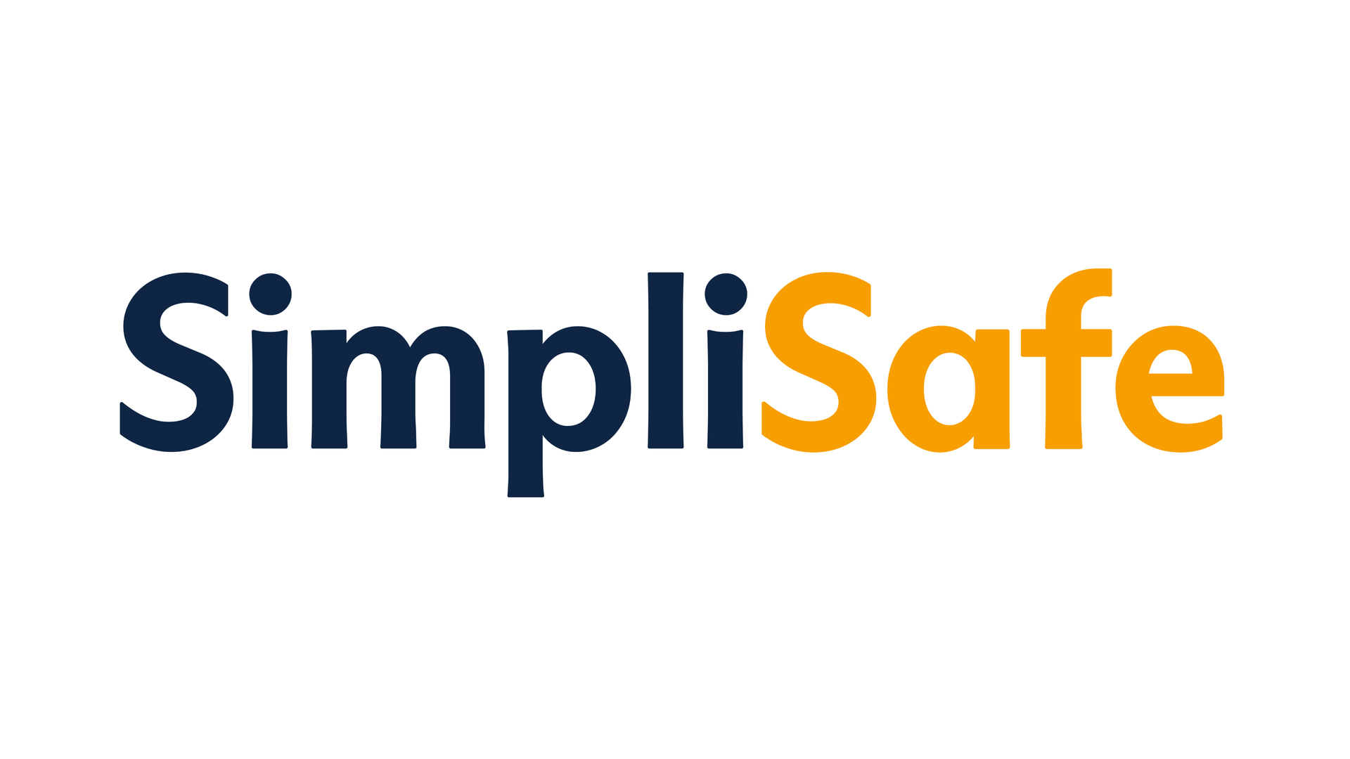 SimpliSafe logo in navy blue and orange on a white background