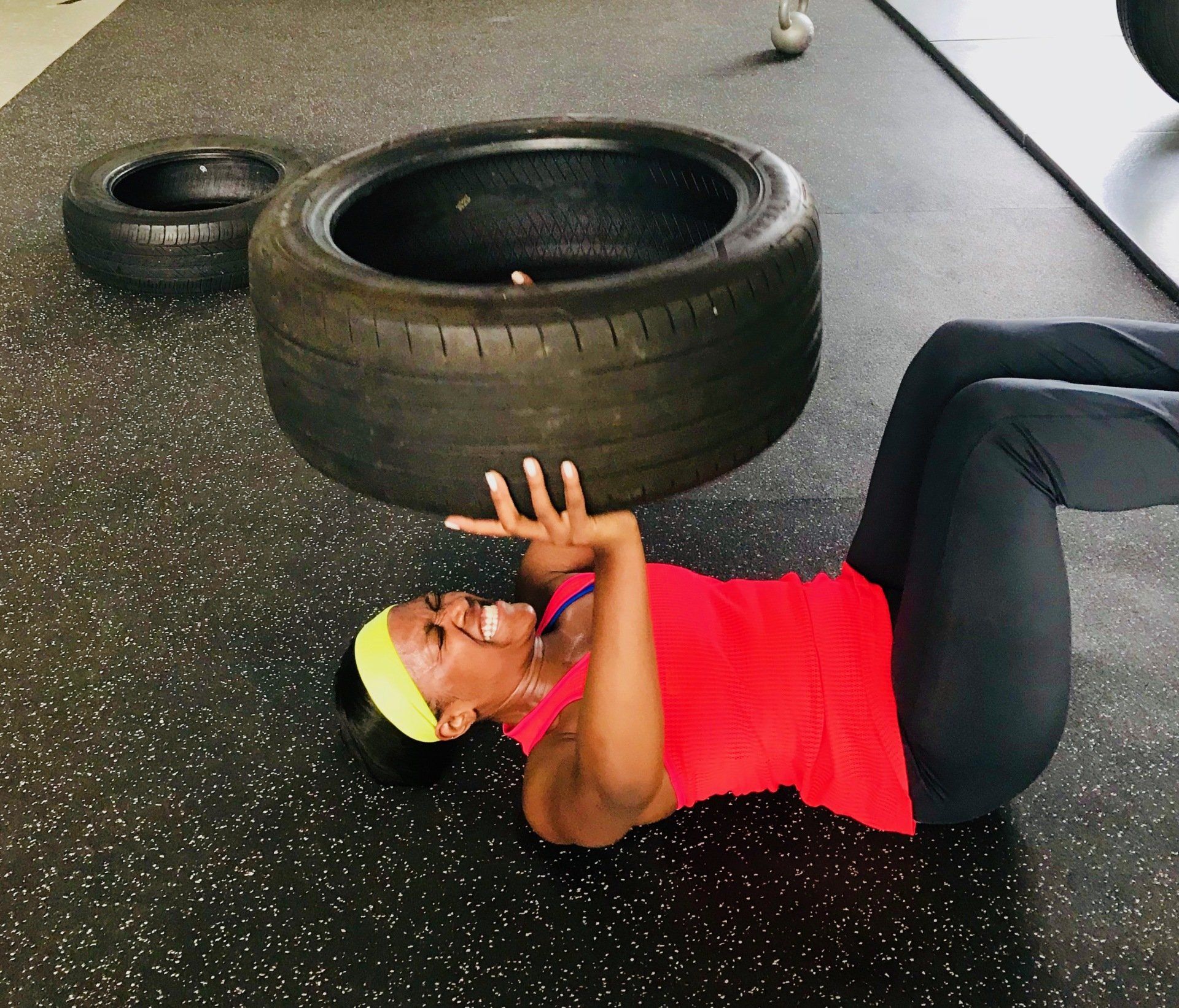 Woman lifting weight