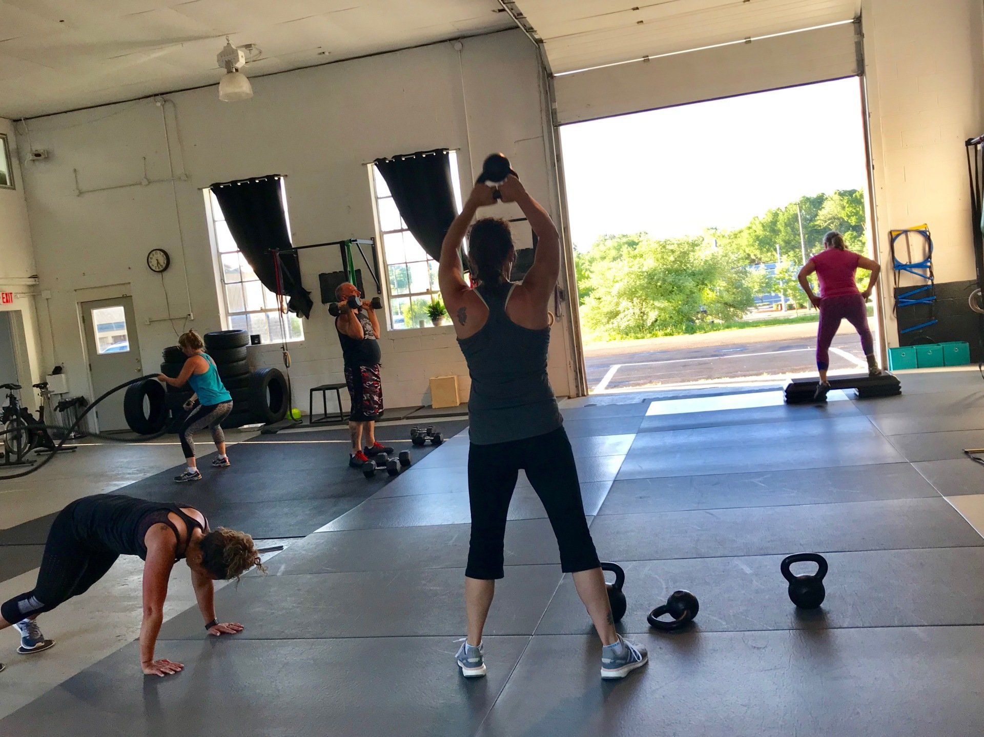 Women's workout session