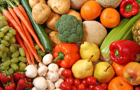 A variety of fruits and vegetables on a table