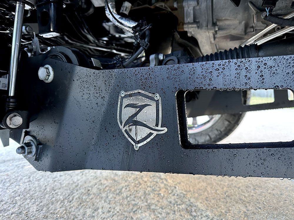 Black metal bumper with 