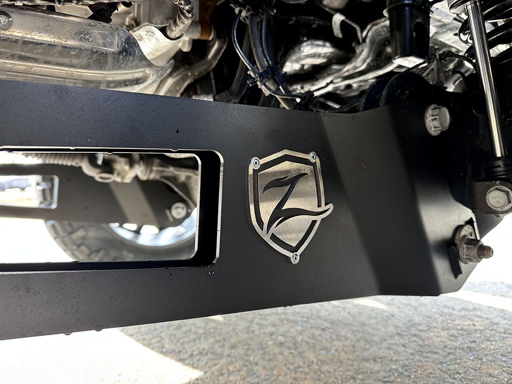 Black metal bumper with silver 