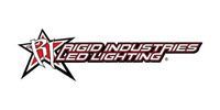 Rigid Industries LED Lighting logo, a star with red and black text on white background.