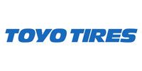 Toyo Tires logo in blue letters on a white background.