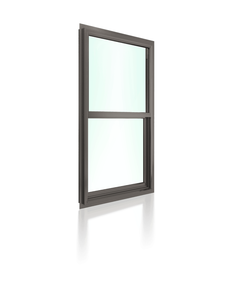 A picture of a window with a reflection on a white background.