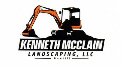 Kenneth McClain Landscaping LLC logo in bold black text on a white background