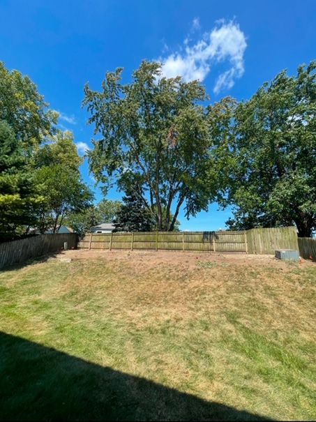 After - Trees were removed from a spacious backyard