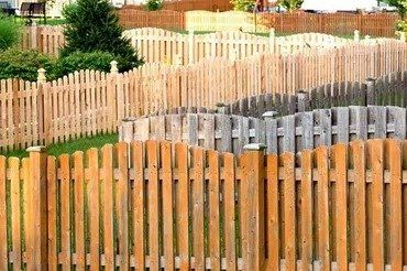 Wood fence