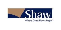 The logo for shaw where great floors begin.
