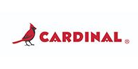 Red cardinal bird logo with the word “CARDINAL” in red on a white background