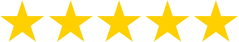 A row of yellow stars on a white background.