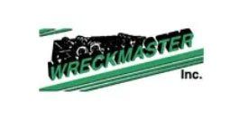 Wreckmaster Inc. logo with black text and image, green accent, on white background.