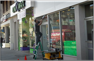 store front glass installation