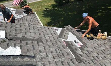 Asphalt roof installation
