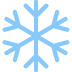 Light blue snowflake icon on white background