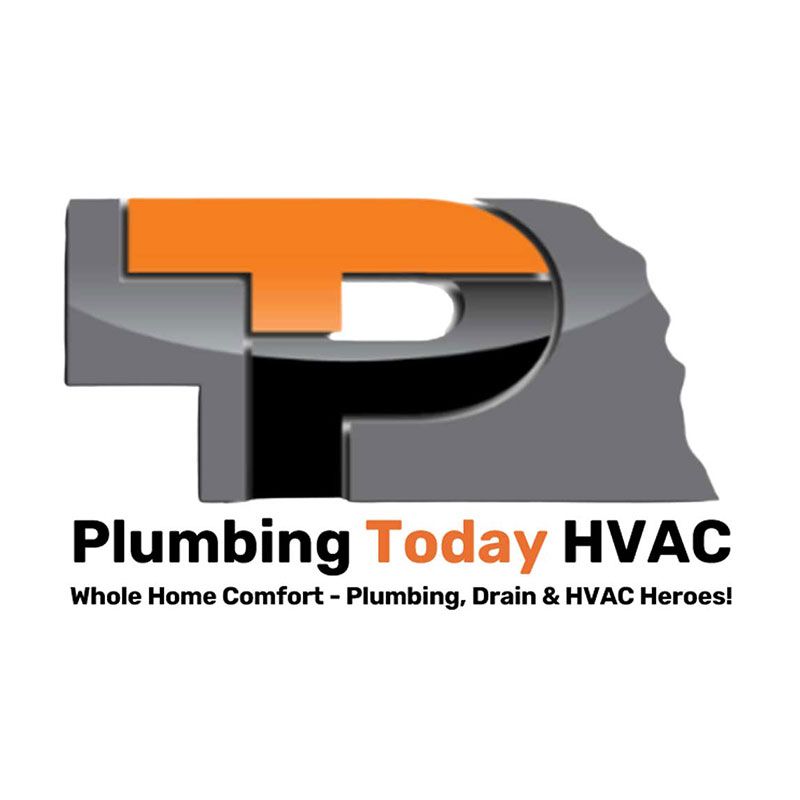 Plumbing Today HVAC logo with orange, black and gray “PT” monogram and tagline “Whole Home Comfort.”