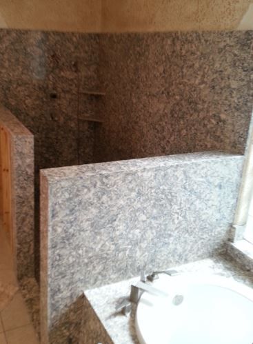 Silestone shower enclosure