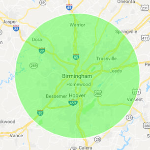 Southern Green Lawn & Shrub Care - Service Area Map