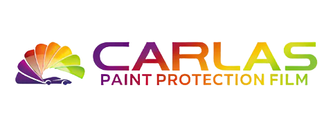 CARLAS Paint Protection Film logo with colorful fan icon