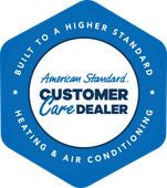 A logo for an American Standard customer care dealer