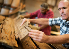 People working on Lumber
