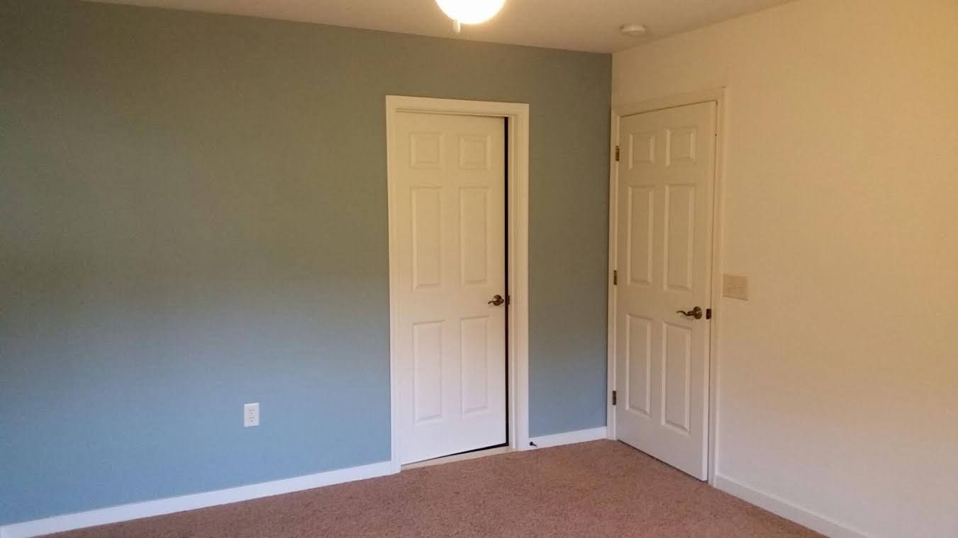 A bathroom with a walk in shower and a toilet.