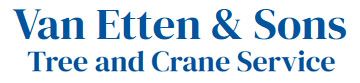 The logo for van etten & sons tree and crane service
