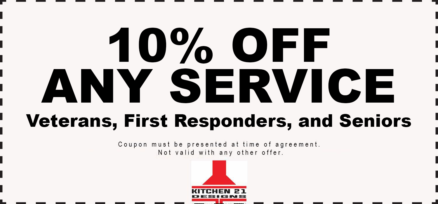 A coupon that says 10 % off any service for veterans, first responders, and seniors