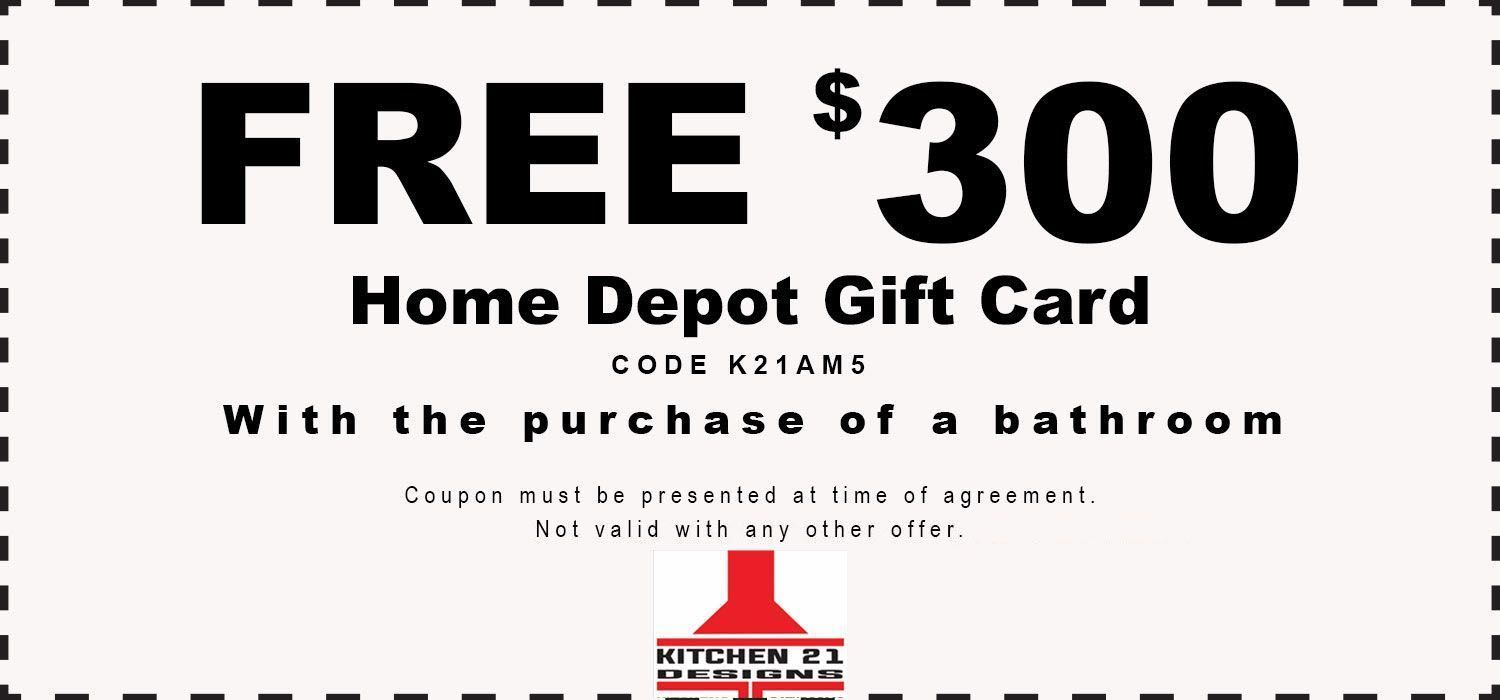 Special Offer - FREE $300 Home Depot Gift Card